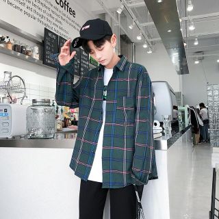 【新品】ビッグシルエット チェック柄 シャツ アウター(シャツ)