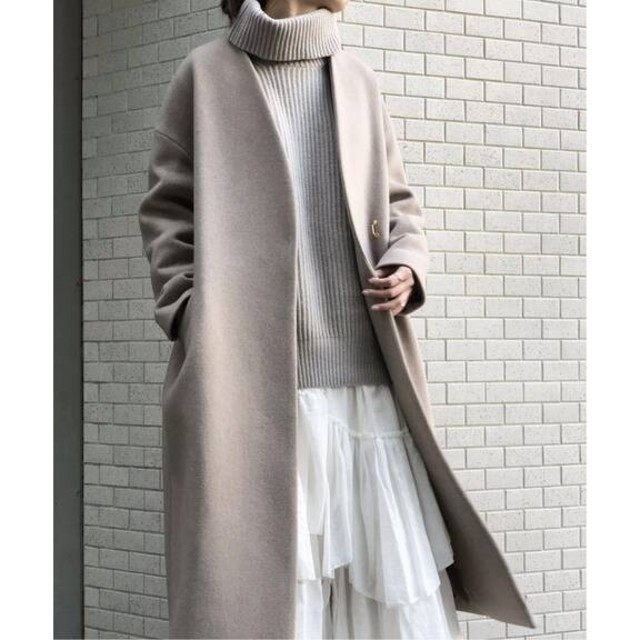 NOBLE【otona MUSE12月号掲載】W/Ny Vカラーロングコート - www