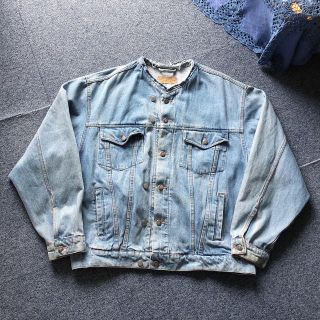 ラングラー(Wrangler)のBONUM☆ユニセックス☆ビッグシルエット☆リメイクGジャン☆ノーカラー☆デニム(Gジャン/デニムジャケット)