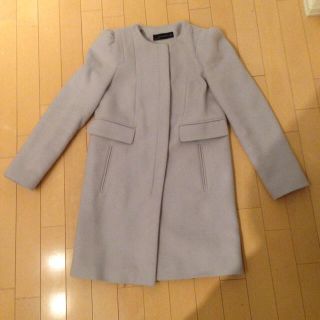 ザラ(ZARA)のzara ノーカラーコート(ロングコート)