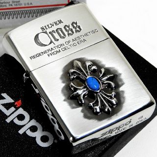 ジッポー(ZIPPO)の(送料込み)ZIPPO◇限定シルバークロスメタル◇ターコイズクロス◇新品◇ジッポ(タバコグッズ)