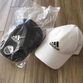 アディダス(adidas)のfunky様専用◆アディダス キャップ 2個セット ブラック ホワイト(キャップ)