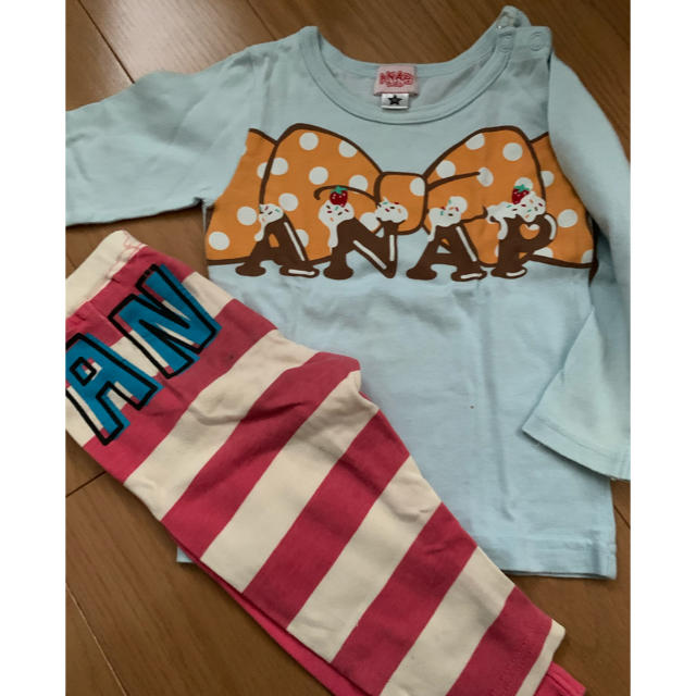 ANAP(アナップ)のANAP80cm ロンT&パンツ キッズ/ベビー/マタニティのベビー服(~85cm)(Ｔシャツ)の商品写真