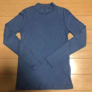 ユニクロ(UNIQLO)の【美品】ユニクロ リブハイネック   Sサイズ(カットソー(長袖/七分))