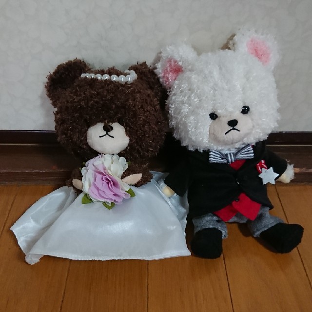 くまのがっこう(クマノガッコウ)のくまのがっこう ぬいぐるみ ウェディング 結婚式 エンタメ/ホビーのおもちゃ/ぬいぐるみ(ぬいぐるみ)の商品写真