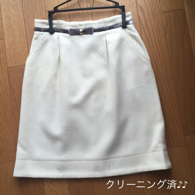 MISCH MASCH(ミッシュマッシュ)のｸﾘｰﾆﾝｸﾞ済 ﾐｯｼｭ 白ｽｶｰﾄ レディースのスカート(ミニスカート)の商品写真