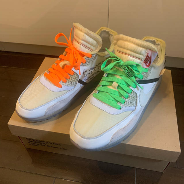 美品 OFF-WHITE X NIKE AIR MAX 90靴/シューズ