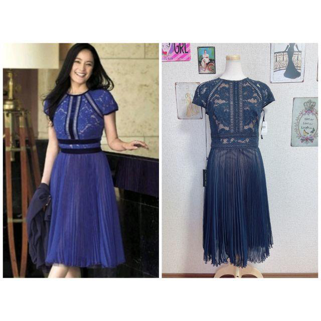 新品 4 Tadashi Shoji タダシショージ ネイビー