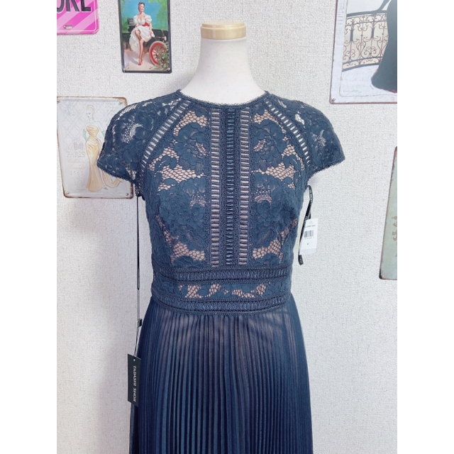新品 4 Tadashi Shoji タダシショージ ネイビー|ワンピース 新品 4 Tadashi Shoji タダシショージ ネイビー|ワンピース