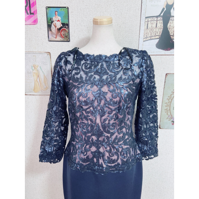 4年保証』 新品 TADASHI SHOJI 紺色 サイズ4 T57 ecousarecycling.com