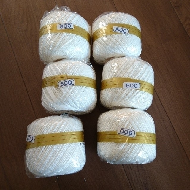 【ドジママで様専用】オリムパス レース糸 6玉 ハンドメイドの素材/材料(生地/糸)の商品写真