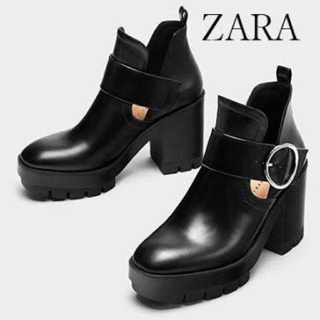 ZARA(ザラ)の【断捨離中のため大量出品中さま専用】Zara トラックソールブーツ 厚底ブーツ レディースの靴/シューズ(ブーツ)の商品写真