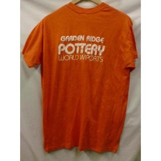 匿名即日発可！80'sPOTTERYオールドTシャツXL USA古着オレンジ良品(Tシャツ/カットソー(半袖/袖なし))