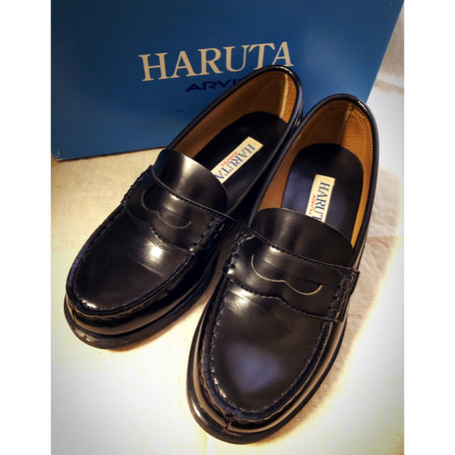 HARUTA(ハルタ)のHARUTA ローファー 黒 ◆ 美品 キッズ/ベビー/マタニティのキッズ靴/シューズ(15cm~)(ローファー)の商品写真