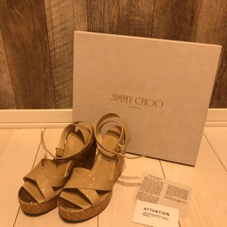 ジミーチュウ(JIMMY CHOO)のお取り置き ジミーチュウ ウェッジソール エナメルサンダル(サンダル)