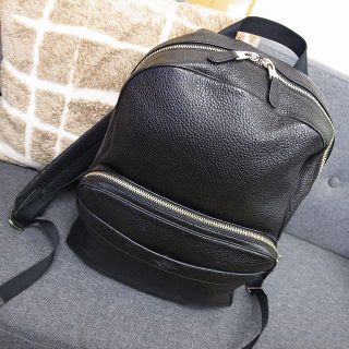 コーチ(COACH)の正規品☆コーチ　リュックサック　オールレザー　黒　リュック　バッグ　メンズ　財布(バッグパック/リュック)