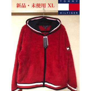 トミーヒルフィガー(TOMMY HILFIGER)の【新品】TOMMY HILFIGER トミー ヒルフィガー フリース 赤 XL(ブルゾン)