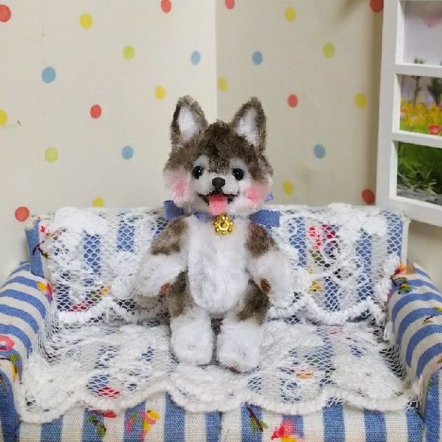 モールアート  ハスキー 犬 ハンドメイドのぬいぐるみ/人形(人形)の商品写真