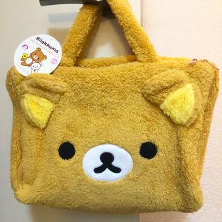 サンエックス(サンエックス)のリラックマ🐻ふわふわフェーススクエアバッグ(トートバッグ)