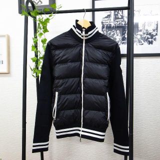 モンクレール(MONCLER)のほぼ未使用☆モンクレール　ジャージ　ニット　ダウンジャケット　パーカー　黒(ダウンジャケット)