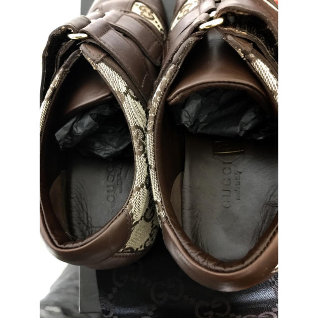 Gucci(グッチ)のGUCCI レザー　スニーカー　ベルクロ　モノグラム レディースの靴/シューズ(スニーカー)の商品写真