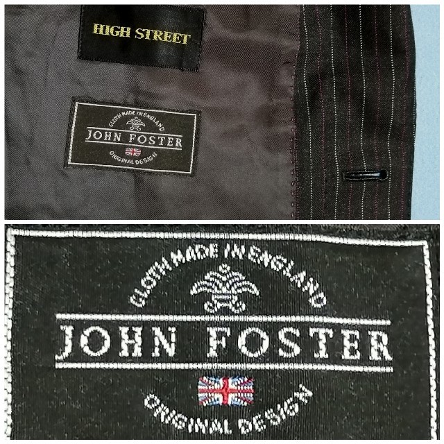 HIGHT STREET×JHON FOSTER ストライプスーツ英国製生地 メンズのスーツ(セットアップ)の商品写真