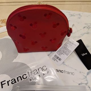 フランフラン(Francfranc)の　ゆりまる様専用!　ディズニーポーチ　ベージュ&レッド(ポーチ)