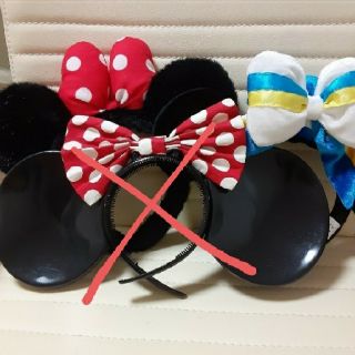 ディズニー(Disney)のミニーカチューシャ　バラ売り可能(キャラクターグッズ)