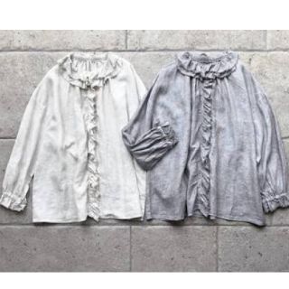 ネストローブ(nest Robe)のネストローブ リネンフリルカラーブラウス(シャツ/ブラウス(長袖/七分))