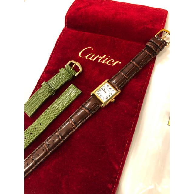Cartier - カルティエ  Cartier マストタンク　ＳＭ K18 腕時計　白文字盤　値引