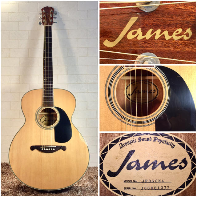 James(ジェームス)の1050.James JF350NA/トップ単板/低弦高調整済‼️ 楽器のギター(アコースティックギター)の商品写真