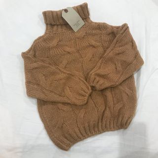 ザラキッズ(ZARA KIDS)の新品未使用！タグ付き！ZARAKIDS タートルネックニット ケーブル編みニット(ニット)