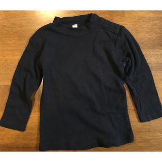 ムジルシリョウヒン(MUJI (無印良品))の無印良品 80cm 黒色 長袖ロングTシャツ(シャツ/カットソー)