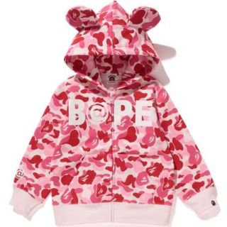 アベイシングエイプ(A BATHING APE)の１１０BAPE KIDS　ABC BE@R ZIP HOODIE(ジャケット/上着)