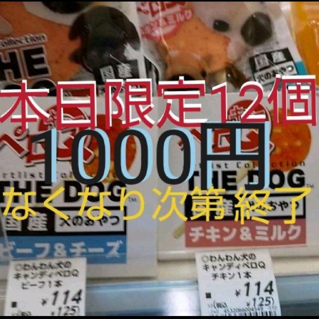 即購入可◎送料込1000円ペロＱ１２個犬おやつ間食用ワンちゃんママも喜ぶ国産 その他のペット用品(犬)の商品写真