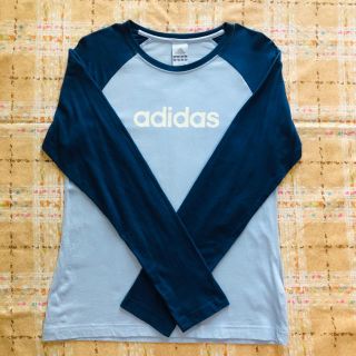 アディダス(adidas)の☆ぴっび様専用　adidas 長袖Tシャツ　ブルー　ML(Tシャツ(長袖/七分))