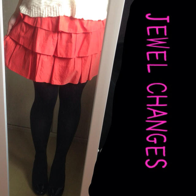 Jewel Changes(ジュエルチェンジズ)のジュエルチェンジス♡オレンジスカート レディースのスカート(ミニスカート)の商品写真