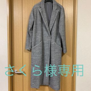 ジーユー(GU)のさくら様専用 GUロングチェスターコート グレー(チェスターコート)