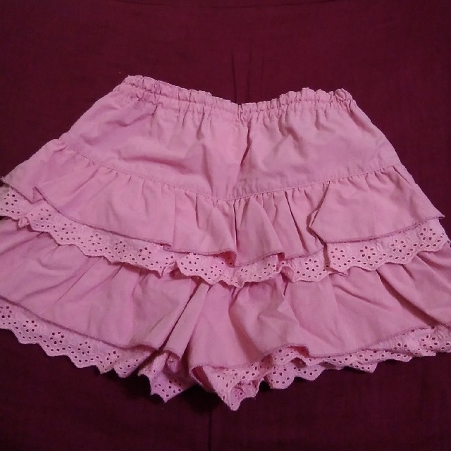 KP(ニットプランナー)のKP  ピンク色　レースキュロット　120cm  キッズ/ベビー/マタニティのキッズ服女の子用(90cm~)(スカート)の商品写真