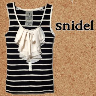 スナイデル(SNIDEL)のsnidel♡ボーダータンク(カットソー(半袖/袖なし))