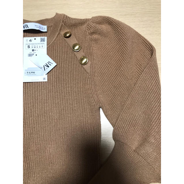 ZARA(ザラ)のZARA パフスリーブセーター レディースのトップス(ニット/セーター)の商品写真