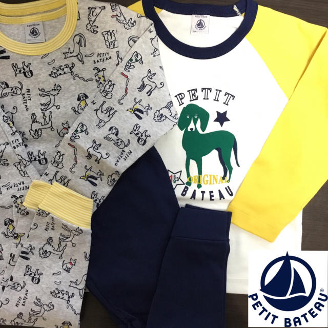 PETIT BATEAU(プチバトー)の【新品】プチバトー 4ans 長袖パジャマ2点セット  キッズ/ベビー/マタニティのキッズ服男の子用(90cm~)(パジャマ)の商品写真