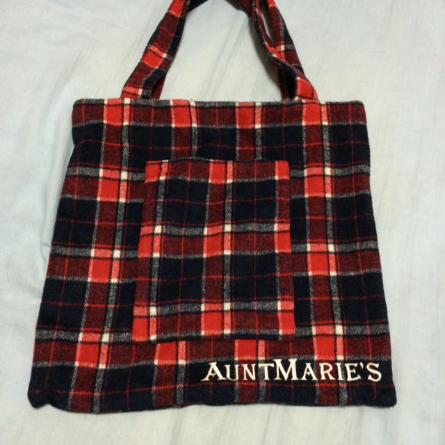 Aunt Marie's(アントマリーズ)のチェックトートバック レディースのバッグ(トートバッグ)の商品写真
