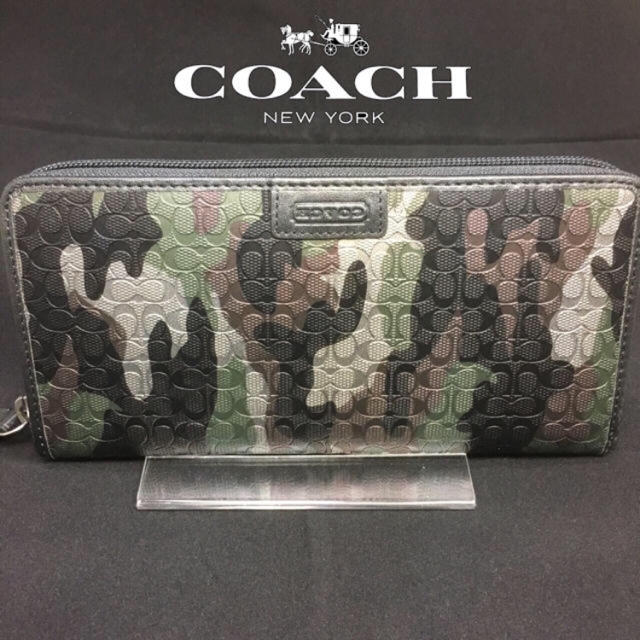 COACH(コーチ)のプレゼントにも❤️新品コーチ正規品カモフラ ラウンドファスナー長財布 メンズのファッション小物(長財布)の商品写真