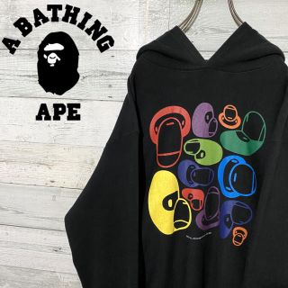 【A BATHING APE】パーカー(xs) ビッグロゴ マイロ フルジップ3990