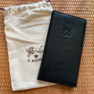 イルビゾンテ(IL BISONTE)の【IL BISONTE】未使用 イタリア製 長財布 レザー 本革 ブラック(長財布)