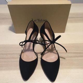 ルタロン(Le Talon)の【美品】Le Talon ポインテッドリボンセパレートパンプス(ハイヒール/パンプス)