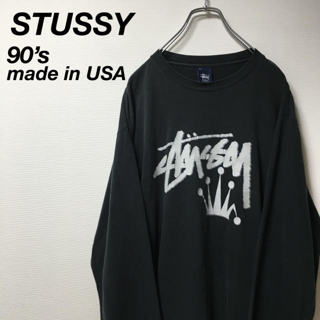 STUSSY - USA製 古着 90's ステューシー ロンT 長袖 Tシャツ Lの通販