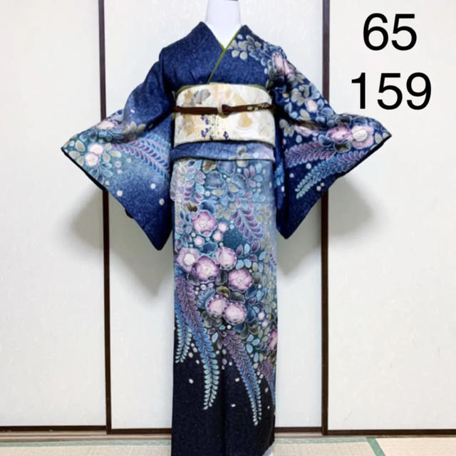 ちゃんまこ様専用ページ《辻が花•落款あり》幻想的なブルーの辻が花
