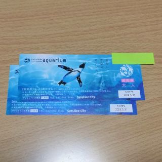 サンシャイン水族館 入場券 1枚(水族館)